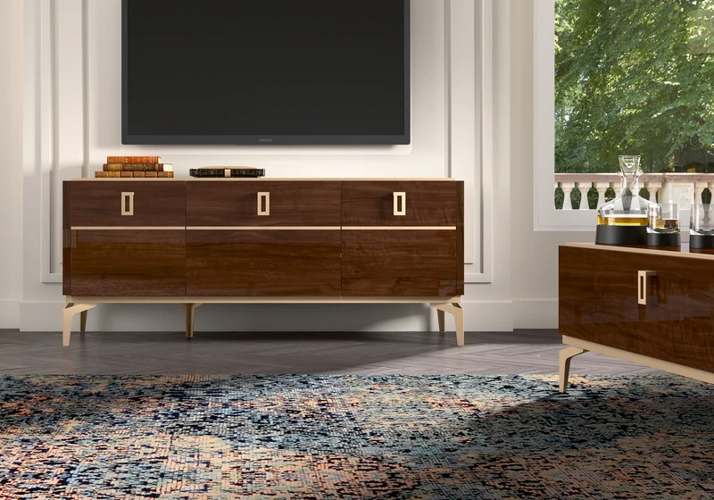 Meuble TV 140 cm et table basse – Eva