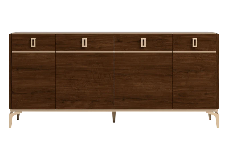 Buffet 4 portes noyer – Eva