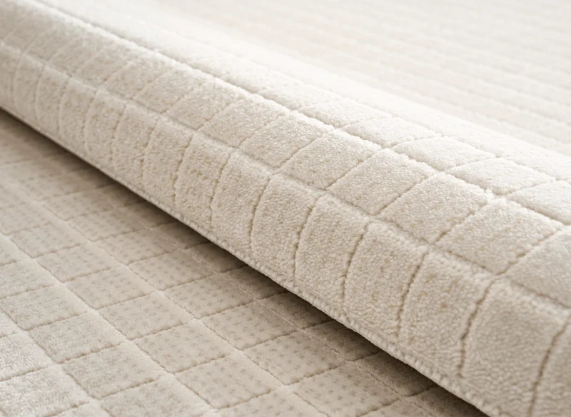 Tapis beige à petits carreaux 200 x 290 cm TALO
