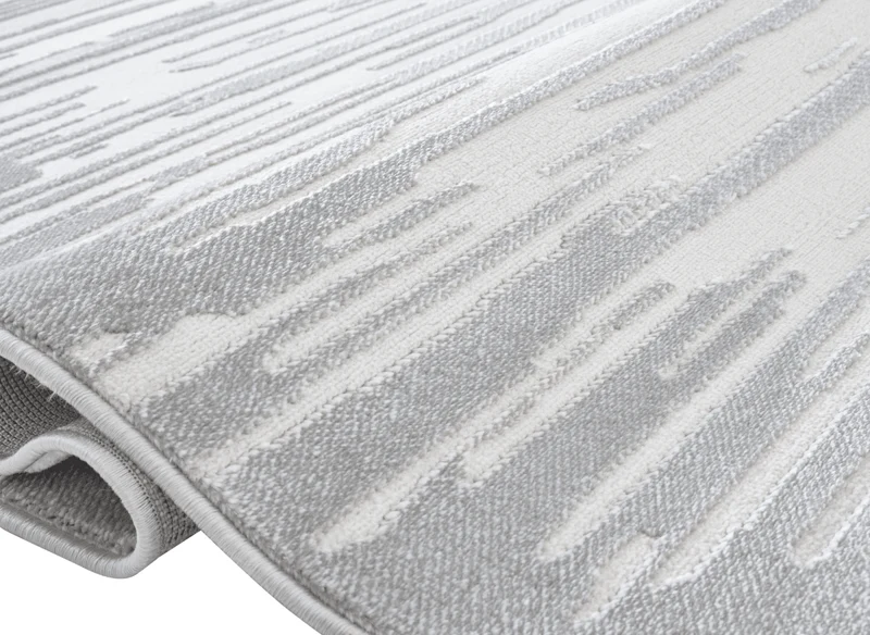 Tapis gris et blanc 160 x 230 cm FROST