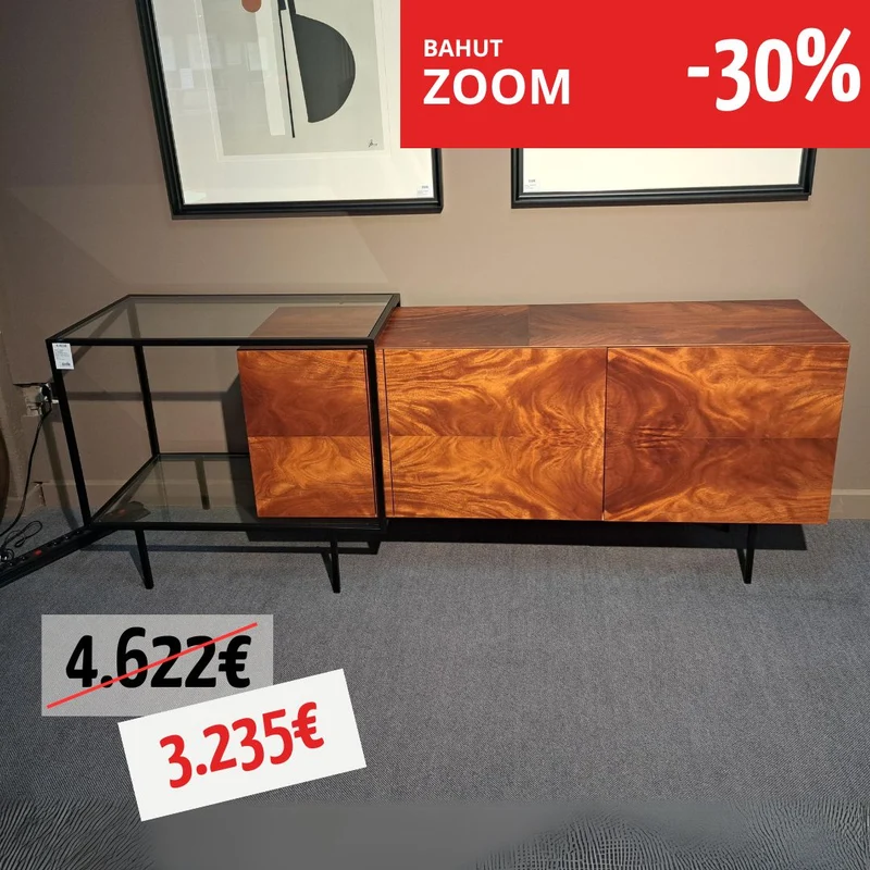 Un bahut verre et bois - Zoom