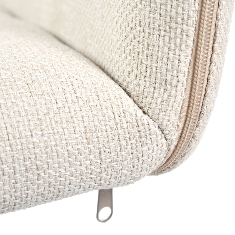 Lot de 4 chaises de salle à manger scandinaves rotative tissu beige CALIFORNIA KD BEIGE SWIVEL X2