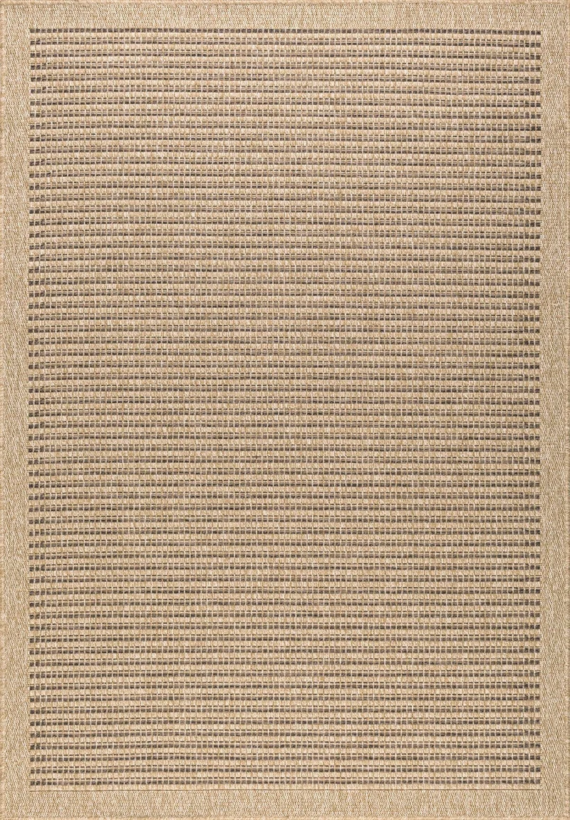 Tapis effet jute naturel uni marron - Nature