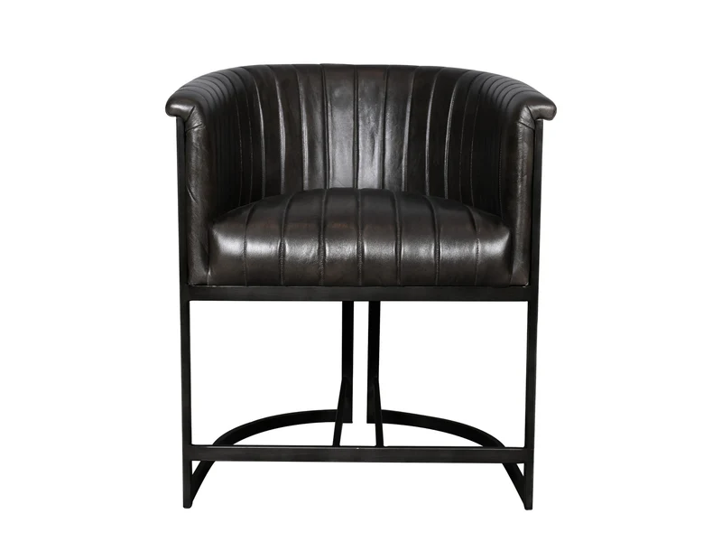Chaise Clyde cuir noir