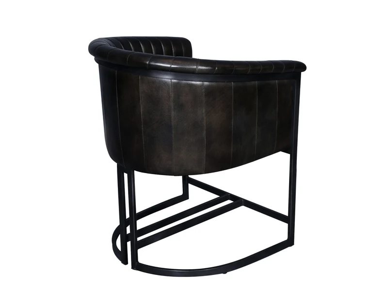 Chaise Clyde cuir noir
