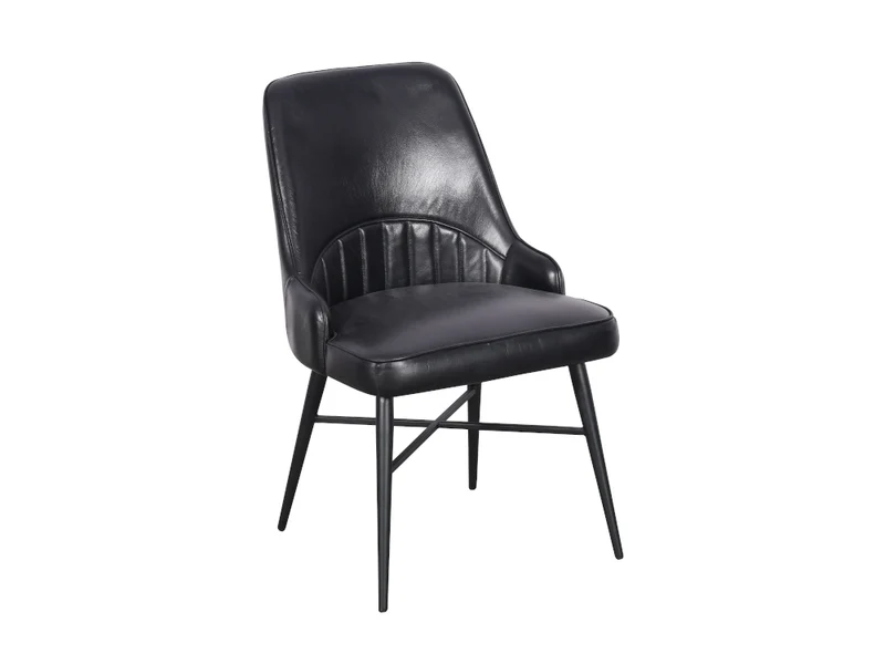 Chaise Nina cuir noir