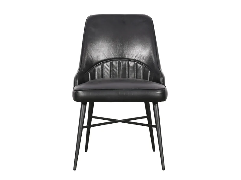 Chaise Nina cuir noir