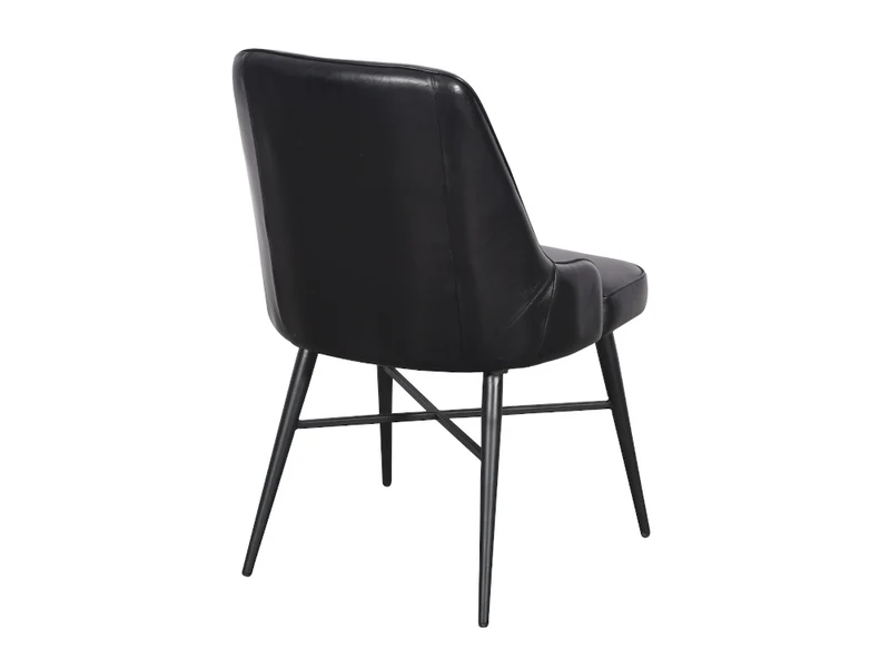 Chaise Nina cuir noir