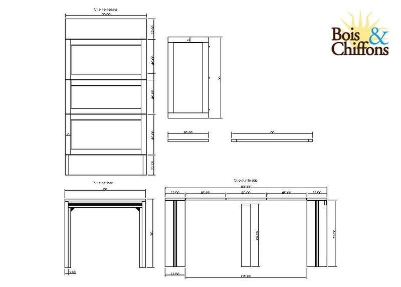 Console extensible miel | Acacia Katan