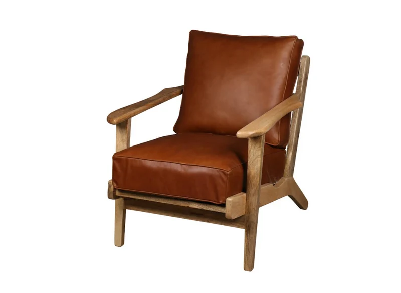 Fauteuil en cuir KINLEY