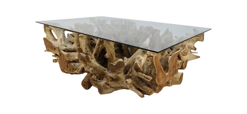 Table basse racine teck 27*43*27.5"