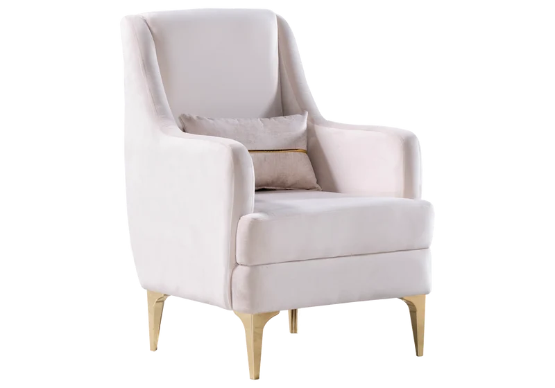 Canapé velours beige convertible avec coffre – LIVIA