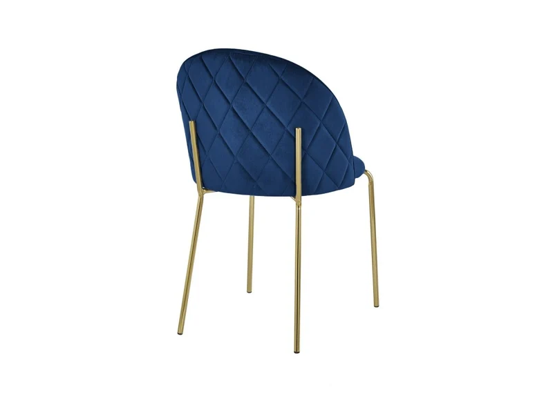 Lot de 2 chaises design en velours bleu KENNETH