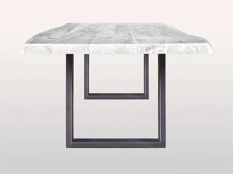 Paire de pattes table métal U Gris Antique