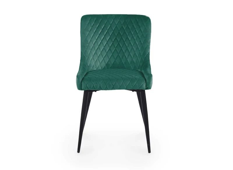 Lot de 2 chaises design en velours vert JENNY