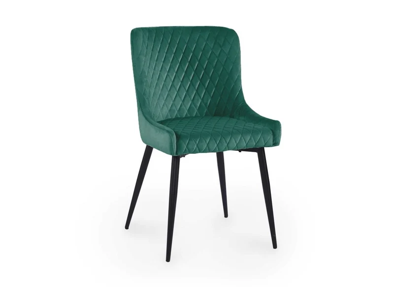 Lot de 2 chaises design en velours vert JENNY