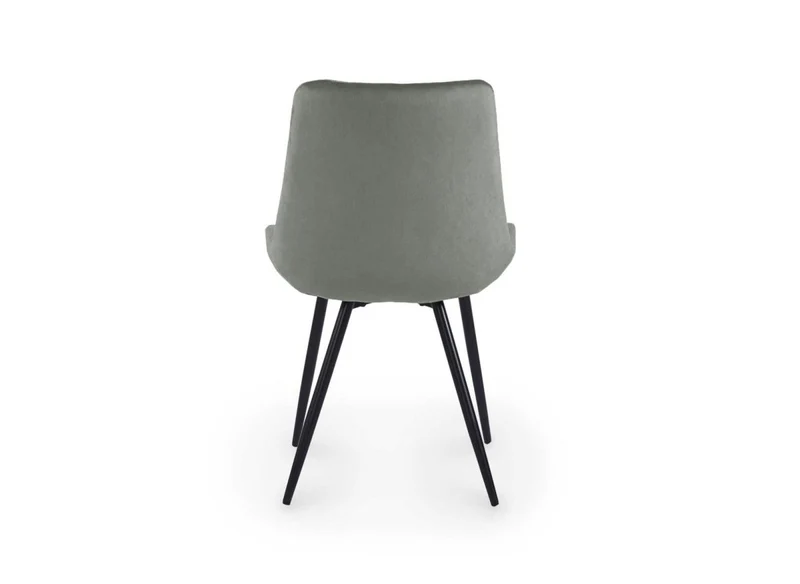 Lot de 2 chaises design en velours gris YOLA