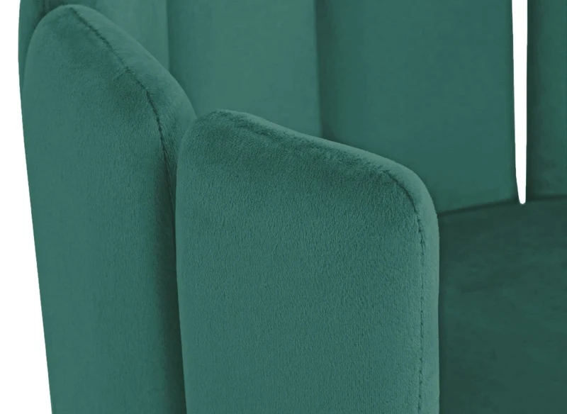 Lot de 2 tabourets de bar design en velours vert DEBBY