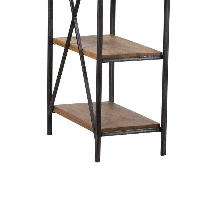 Bureau avec étagère en bois massif manguier - Stockholm