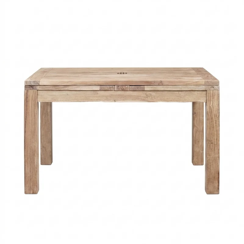 Table rectangulaire à rallonges 130x90cm naturelle | Acacia Gordon