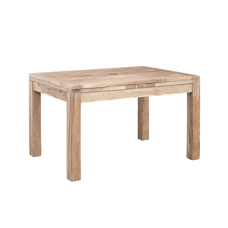 Table rectangulaire à rallonges 130x90cm naturelle | Acacia Gordon