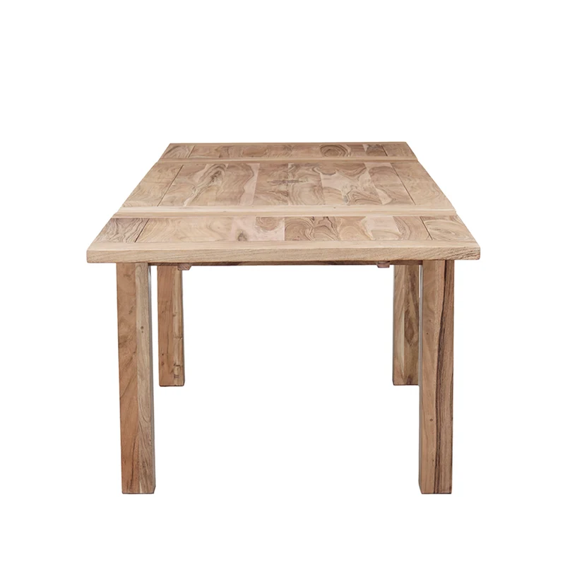 Table rectangulaire à rallonges 130x90cm naturelle | Acacia Gordon