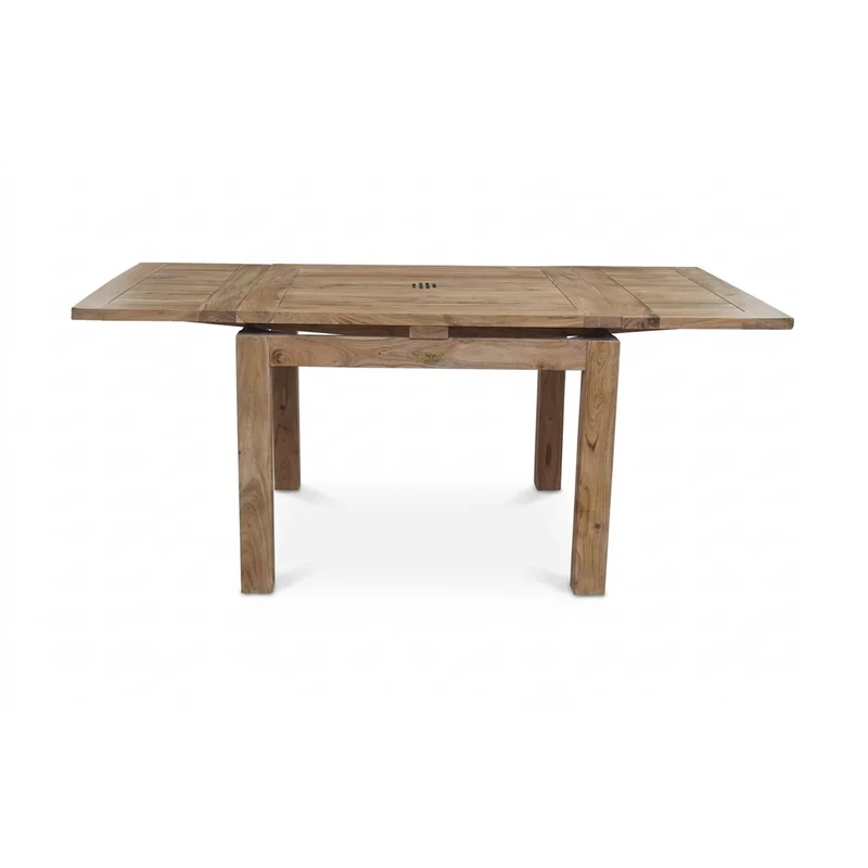 Table carrée à rallonges 100x100cm naturelle | Acacia Gordon