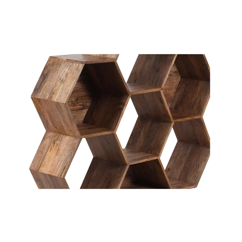 Petite étagère hexagonale | Bois de manguier