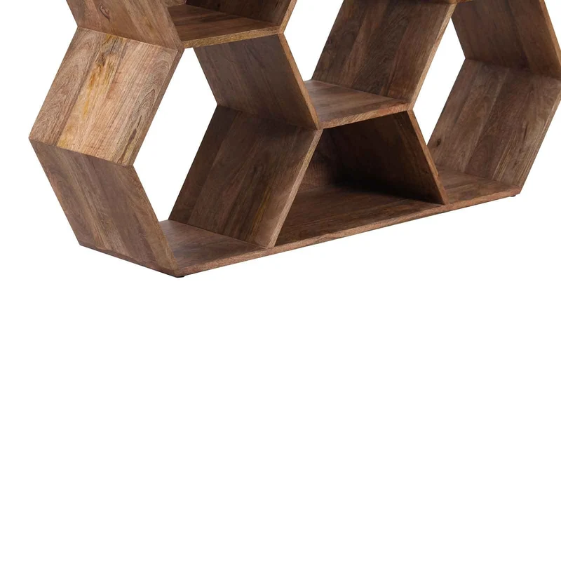 Petite étagère hexagonale | Bois de manguier