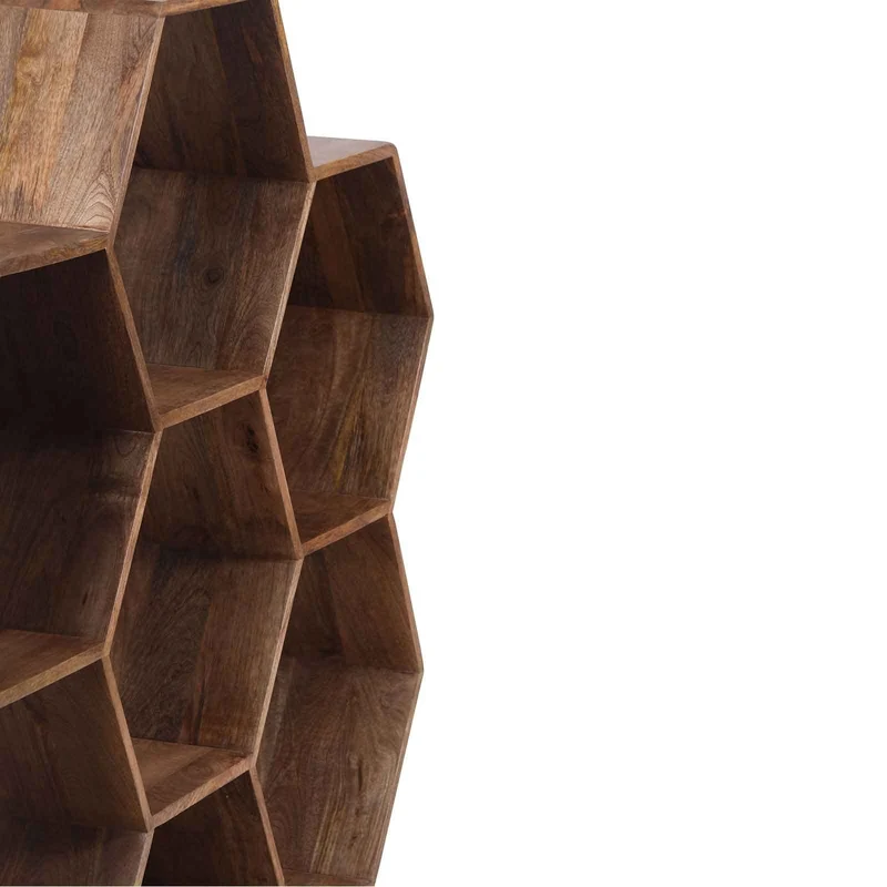 Petite étagère hexagonale | Bois de manguier