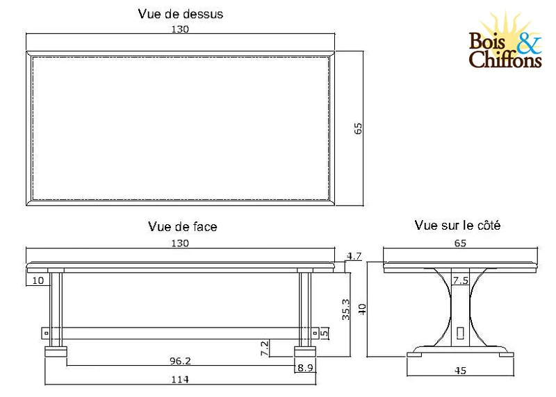 Table basse rectangulaire | Manguier Pondicherry