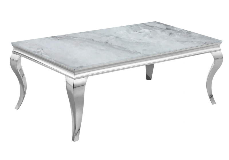 Salle à manger complète marbre gris argent – Neo