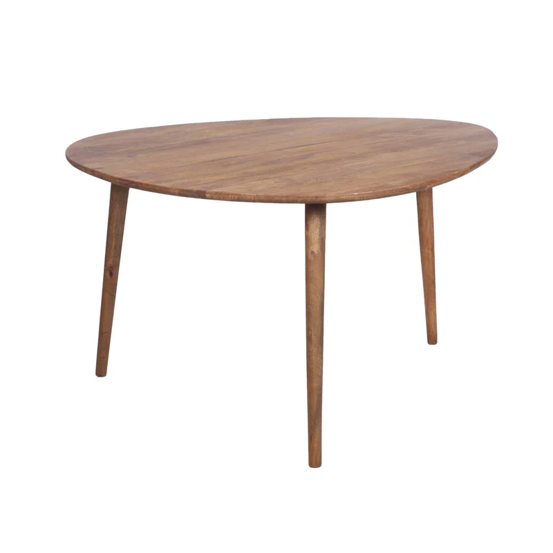 Table de repas elliptique losange en manguier massif