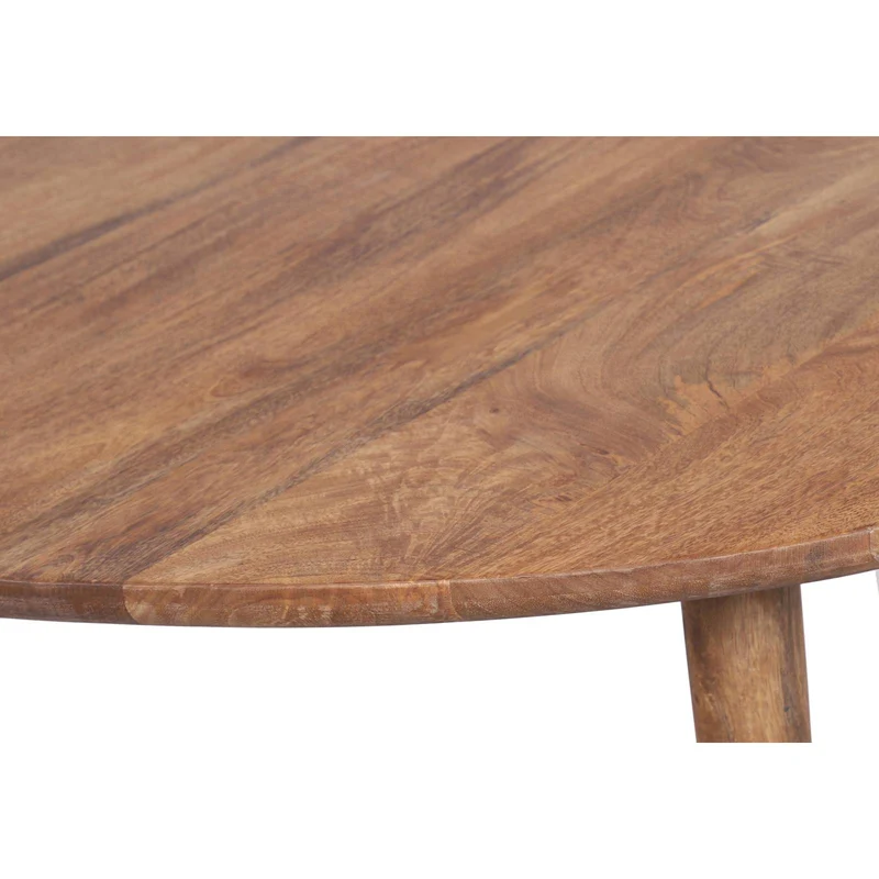 Table de repas elliptique losange en manguier massif