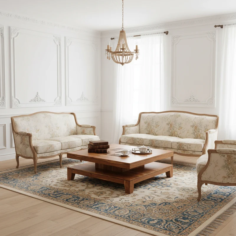 Table basse 85x85 cm | Acacia Kavish II