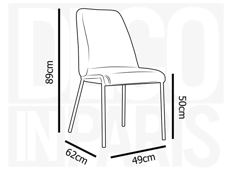 Lot de 2 chaises effet peau de mouton gris APRIL