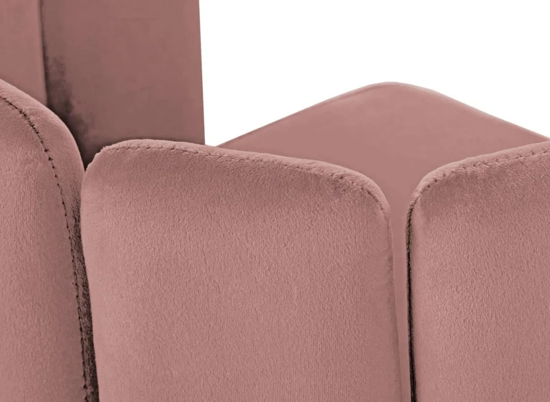 Lot de 2 tabourets de bar design en velours rose DEBBY