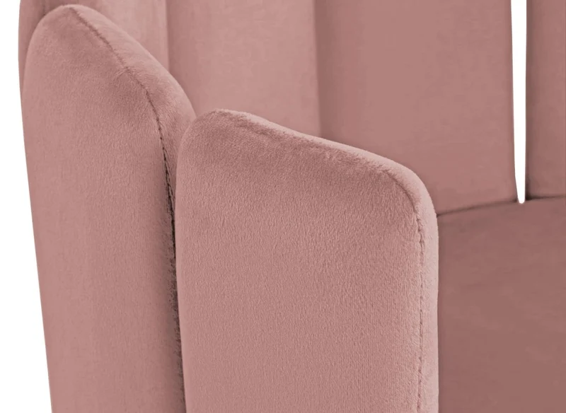Lot de 2 tabourets de bar design en velours rose DEBBY