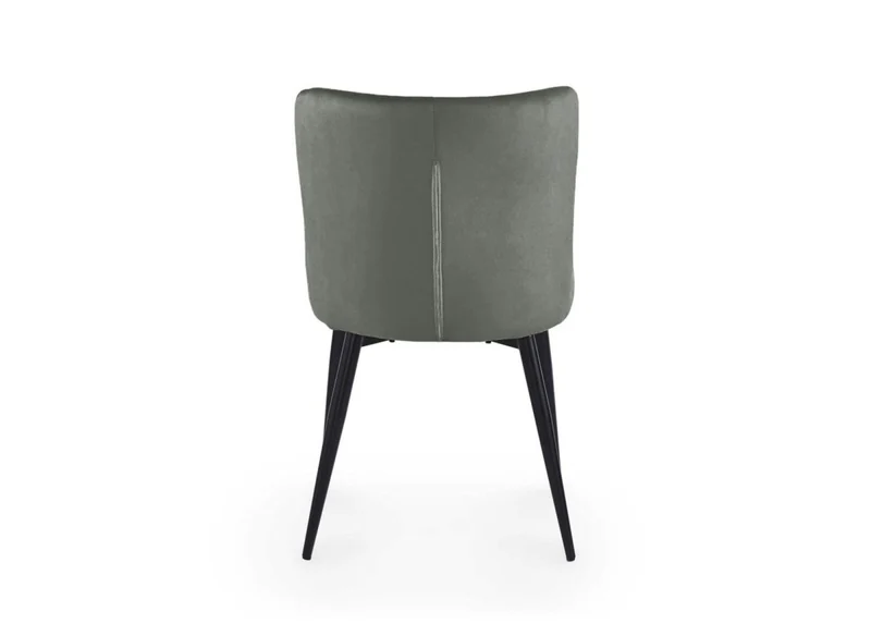 Lot de 2 chaises design en velours gris JENNY