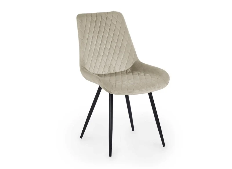 Lot de 2 chaises design en velours beige YOLA