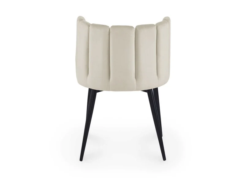 Lot de 2 chaises design en velours beige DEBBY