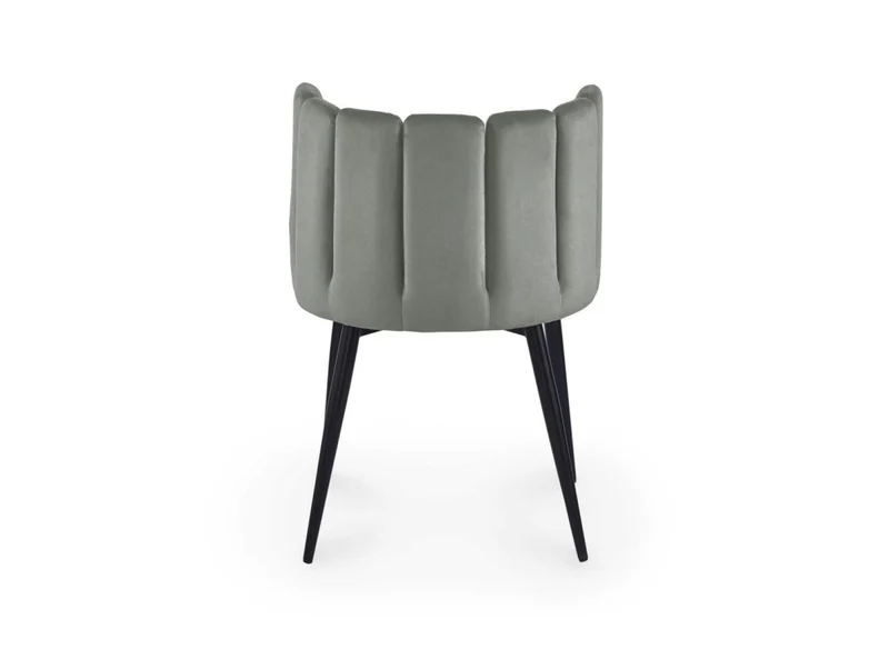 Lot de 2 chaises design en velours gris DEBBY
