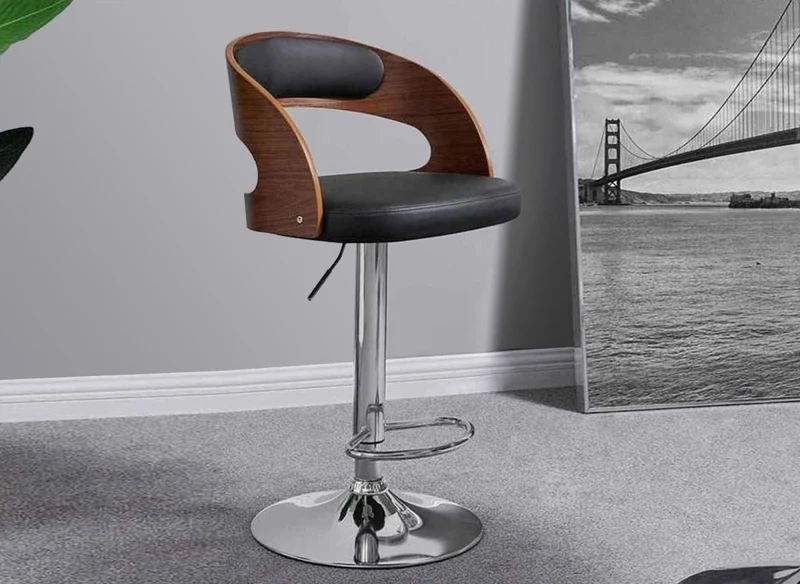 Tabouret de bar marron et noir KENT