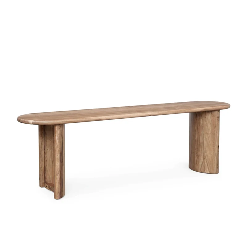 Banc arrondi bois massif | Acacia Ellipse Naturel