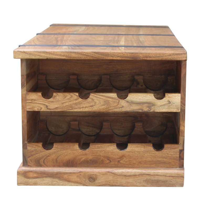Table basse coffre rectangulaire en acacia massif
