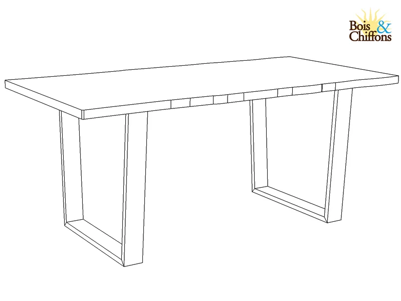 Table de repas 180cm en acacia massif | Acacia Forest