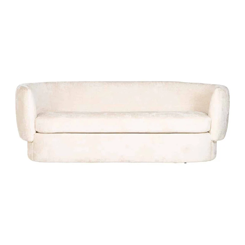 Canapé Donatella blanc chenille fire retardant (FR-Bergen 900 blanc chenille)