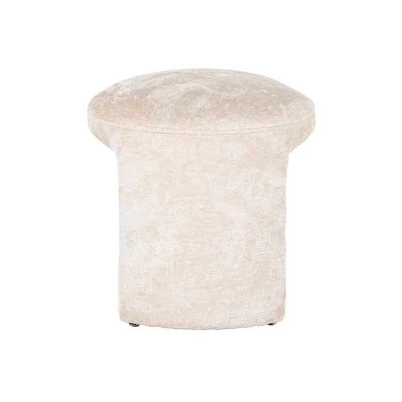 Pouf Fargo blanc chenille (Bergen 900 blanc chenille)