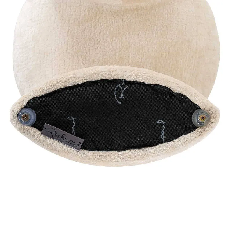 Pouf Fargo blanc chenille (Bergen 900 blanc chenille)