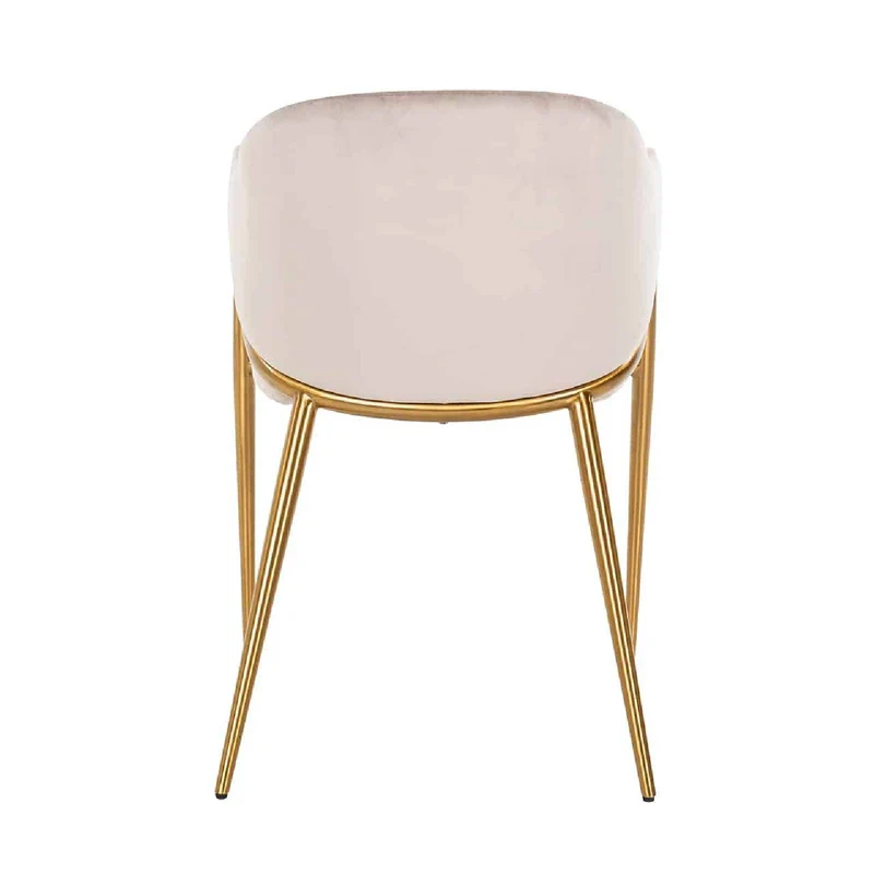 Chaise Gwen khaki velours fire retardant (FR-Quartz 903 Khaki)